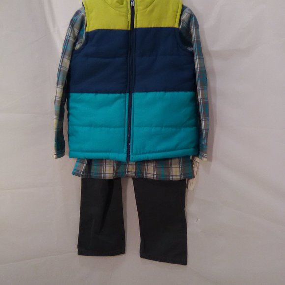 Wonder Kids Toddler Boys 3 Piece Set Color Blue/Gray/Yellow Size 5T NWT - Picture 6 of 12